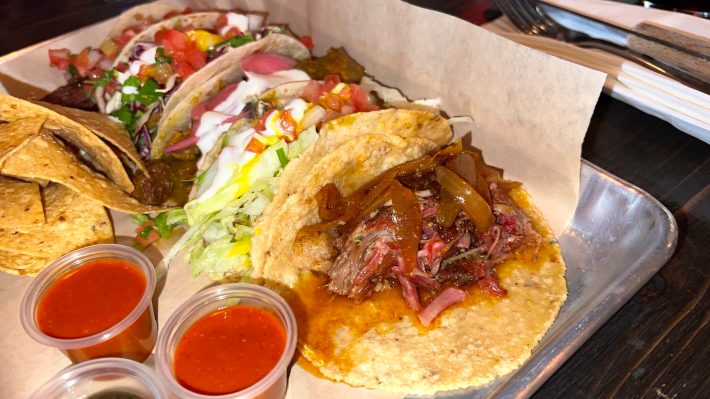 Smoked tri-tip tacos at Clutch in Venice.