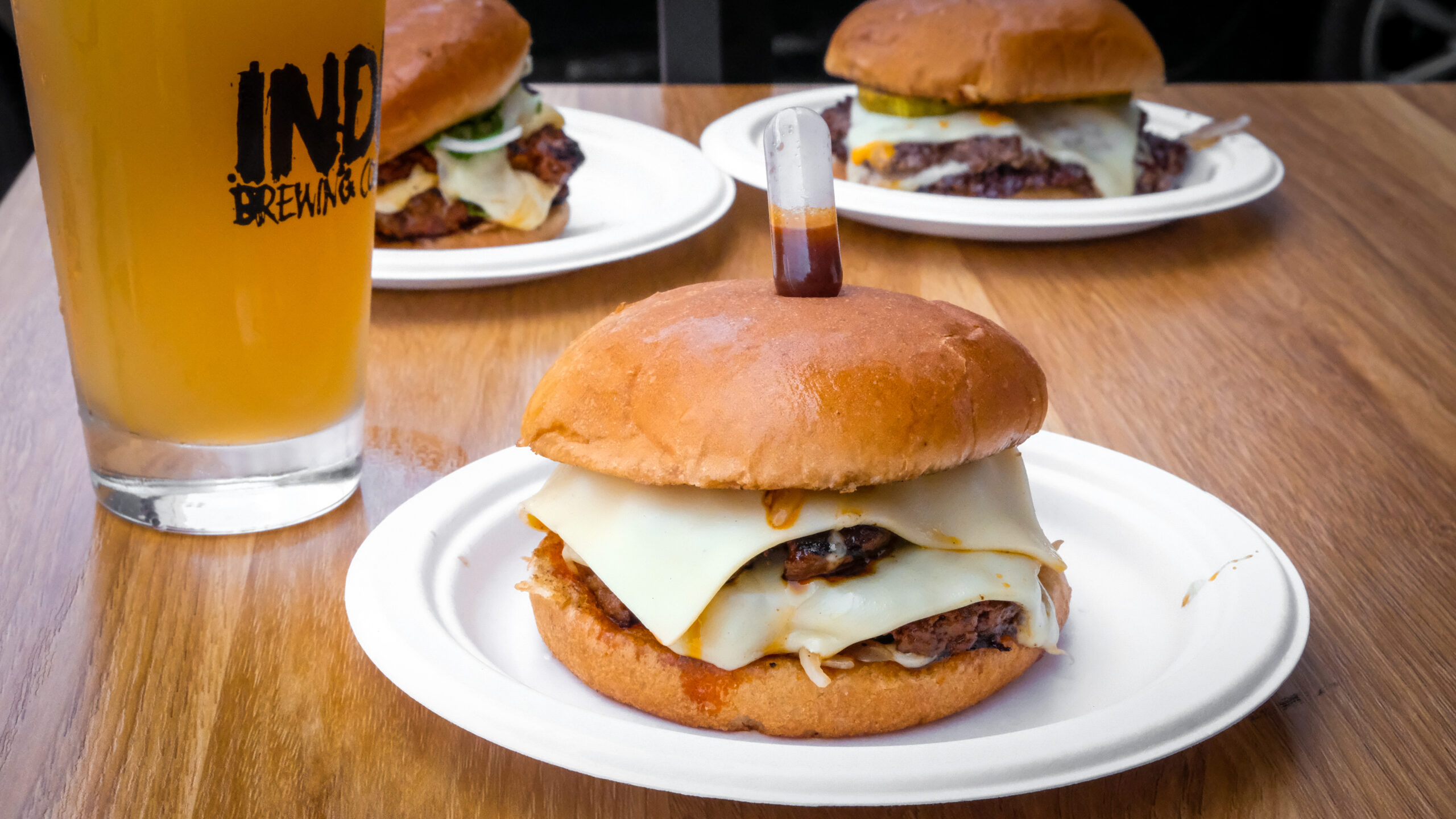 The L.A. Craze birria-inspired burger from A's BBQ.