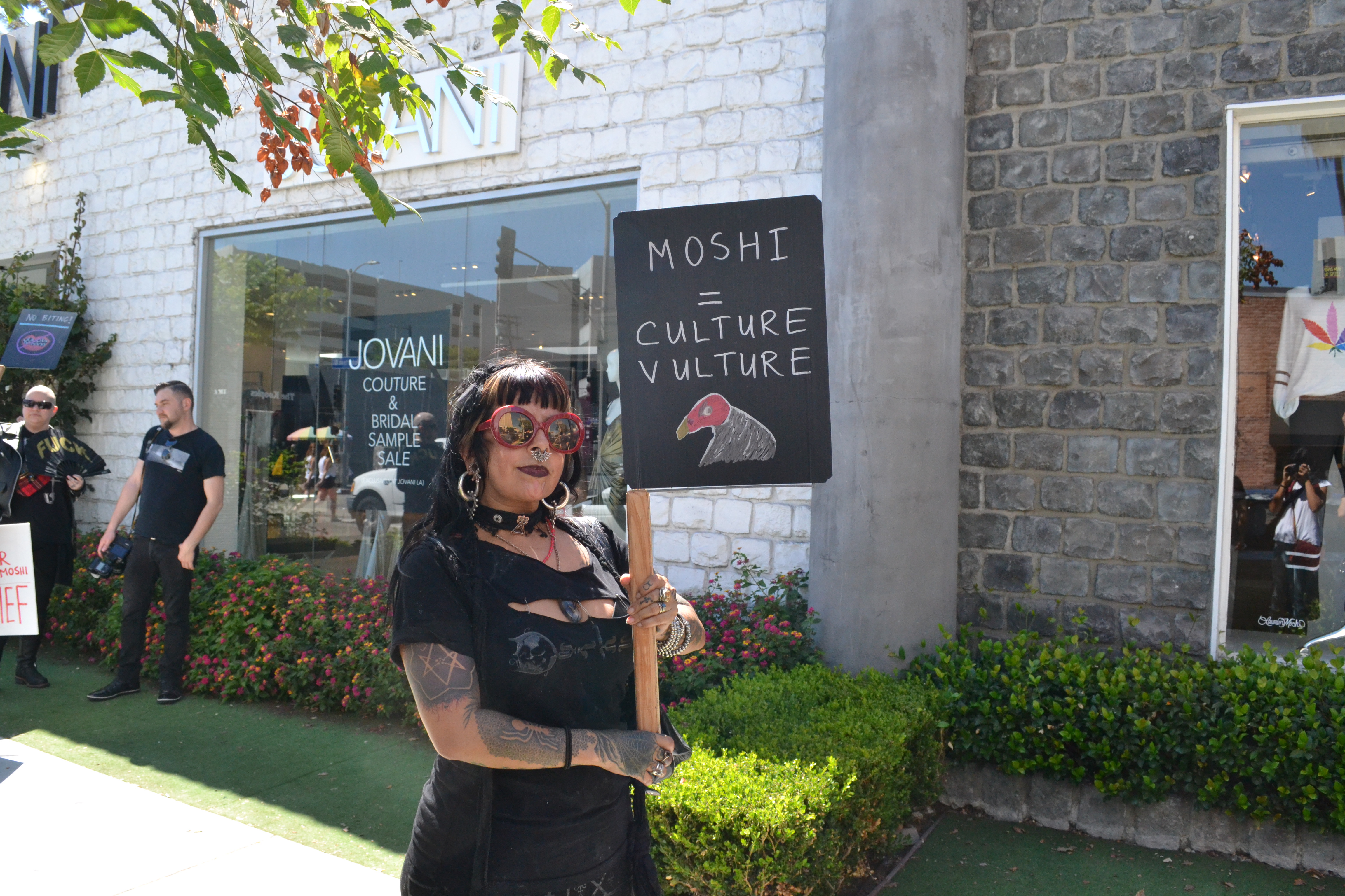 Protestors Accuse Designer Lauren Moshi of Being a Culture Vulture Who Steals from POC Artists Hold Rally Outside Her Store in West Hollywood L.A. TACO