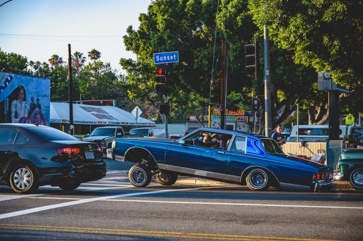 Lowriders on Sunset Boulevard.