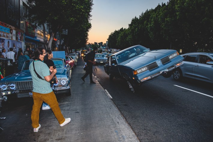 Lowriders on Sunset Boulevard.