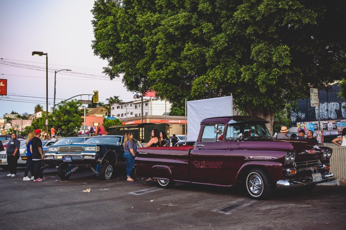 Lowriders on Sunset Boulevard.