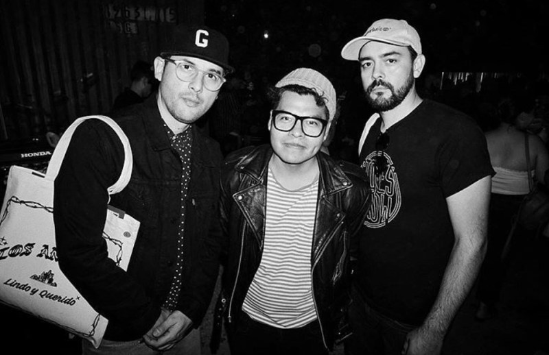Eduardo Gomez, Nectali Diaz, and Diego Guerrero of cumbia DJ collective "Dinamita." Photo courtesy of Dinamita.