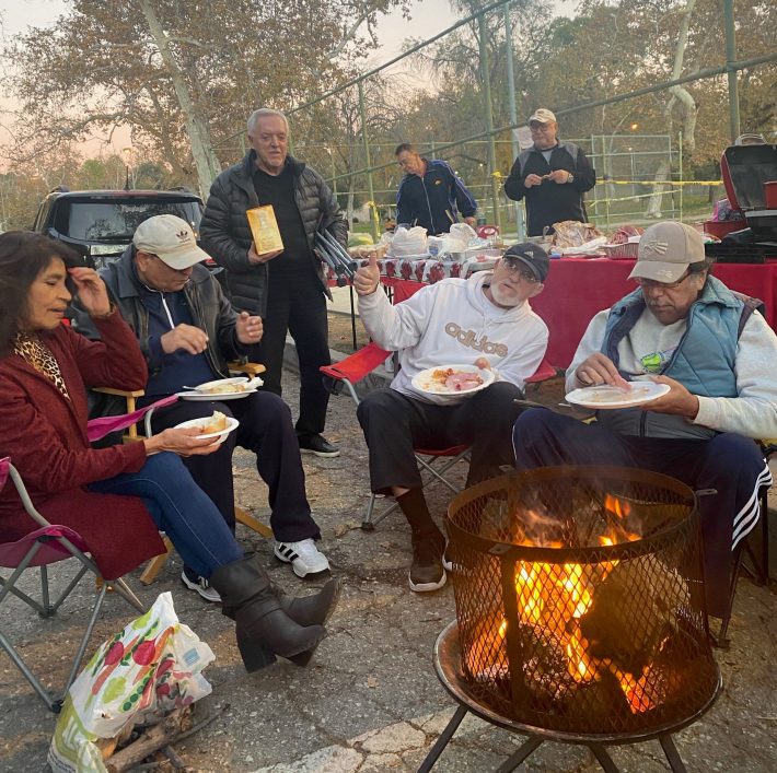 Members of the Arroyo Seco Tennis Club hold potlucks regularly.