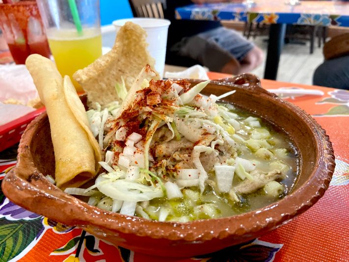 Pozole verde at Sazón.