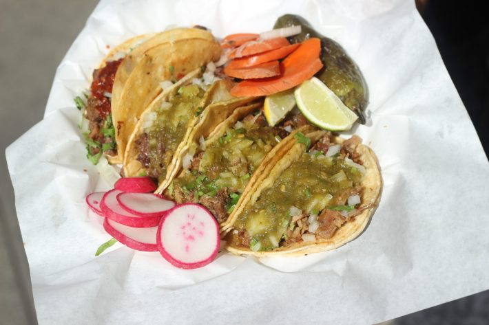 Tacos from Tacos Jalisco in San Pedro. Photo by Cesar Hernandez.