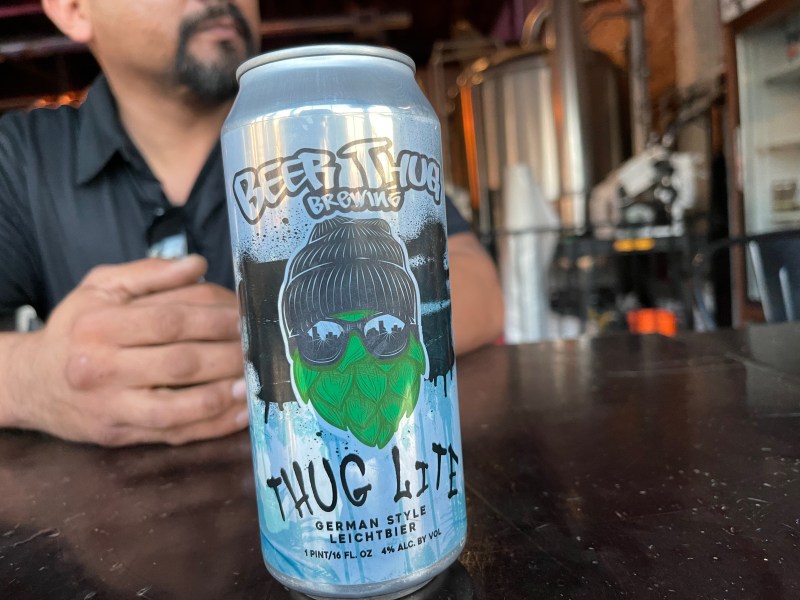 "Thug Lite" beer will be aimed at converting Latino residents nearby the brewery who prefer to drink lighter beers. Photo by Javier Cabral for L.A. TACO.