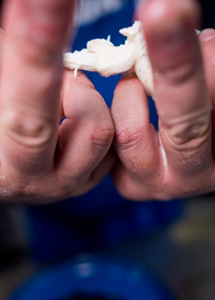 Close-up of Argoti's hands. Photo by Shahab Gozarkhah.