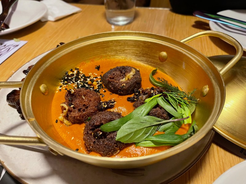 Coconut curry chochoyotes. Photo by Javier Cabral for L.A. TACO. 