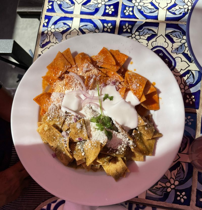 chilaquiles at La Casita Mexicana