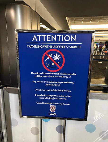 New Anti-Cannabis Signs at LAX Further Confuse Passengers on ...