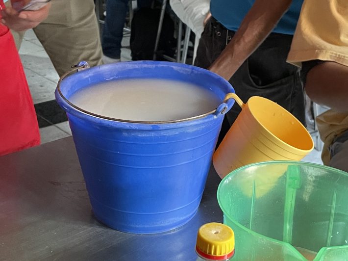 A pulque natural blanco at Pulquería Las Duelistas.