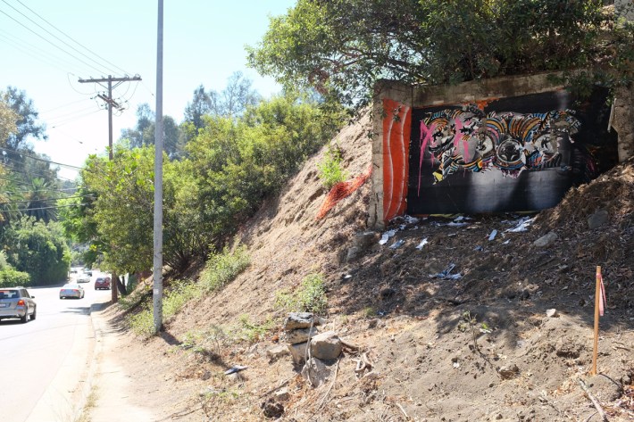 Laurel Canyon graff torn off wall