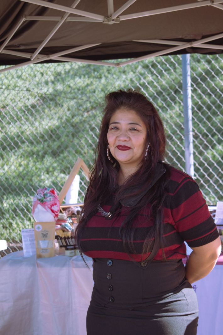 Marja at her booth.