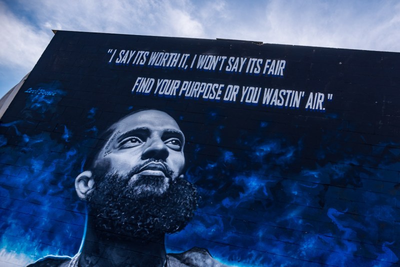 Hussle & Motivate' ~ Nipsey Hussle Murals and Memorials Paint the