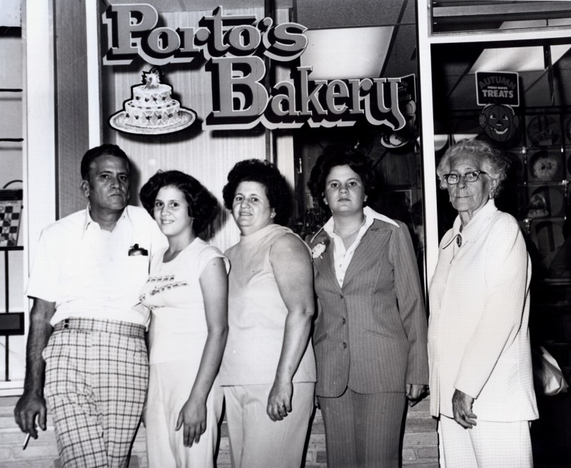 Old Porto's Bakery family pictures. Photo courtesy of Porto's Bakery.