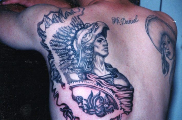 A classic Chicano-style placazo done by Jesse Sr.