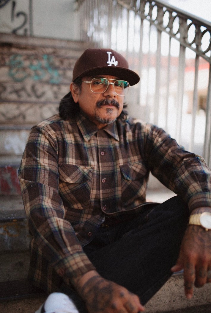 Fifth generation Angeleno and owner of Echo Park’s El Clásico Tattoo, Sal Preciado. Shot by Julian Guevara.