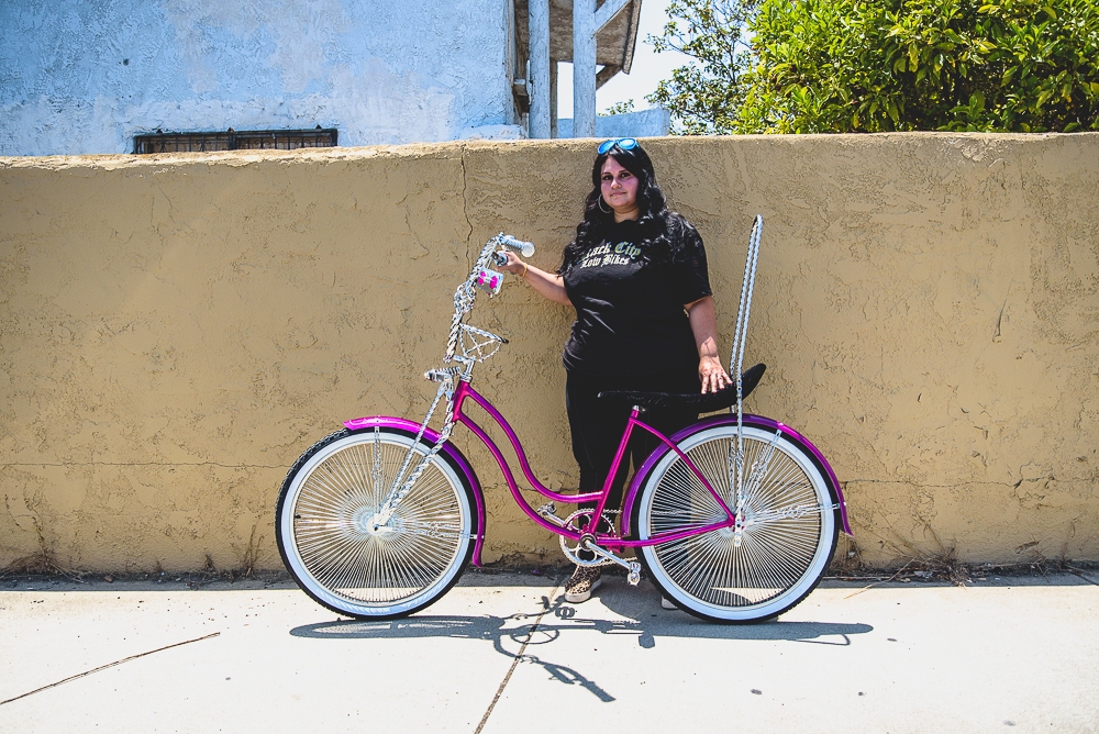 Woman member of Rack City Lows Bike Club