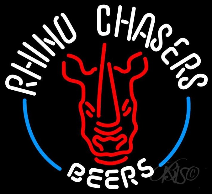 Rhino Chaser Neon Sign