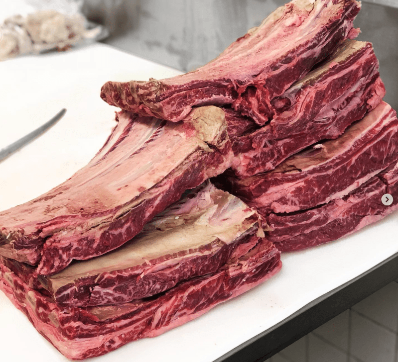 Beef ribs. Photo via @ziggysmeat/IG.