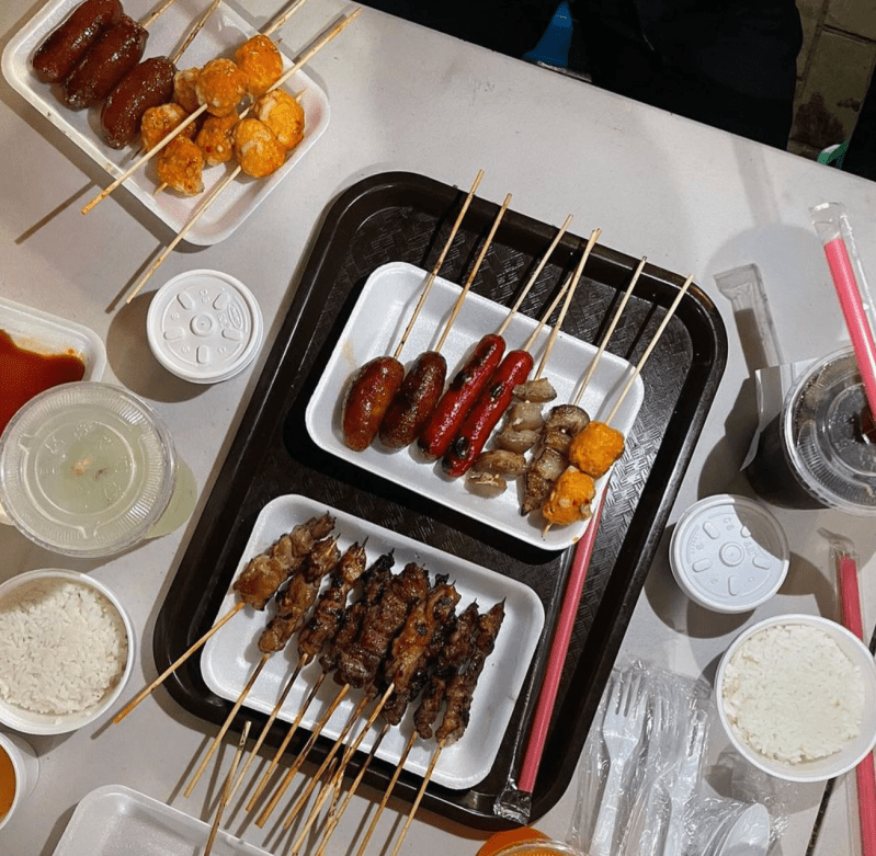 meat skewers at dollar hits