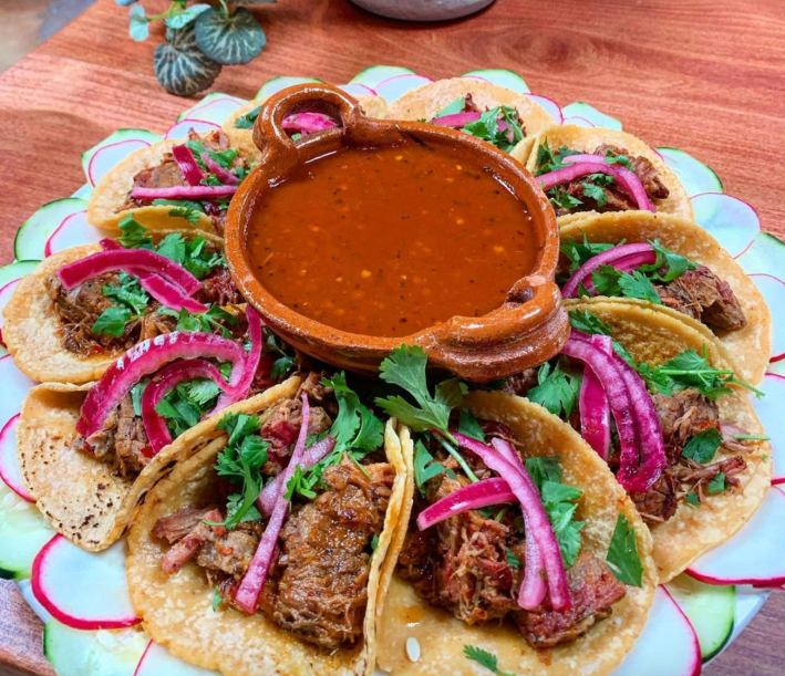 Smoked tacos from East L.A. BBQ Company.