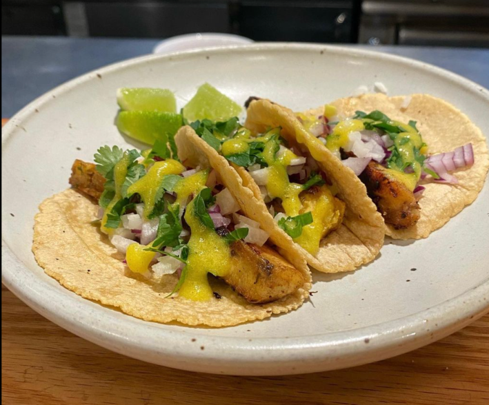 Grilled plantain tacos at Alta. Photo via Alta Adams.