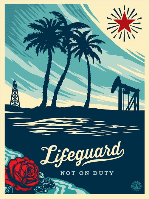 Shepard Fairey Lifeguard Not On Duty