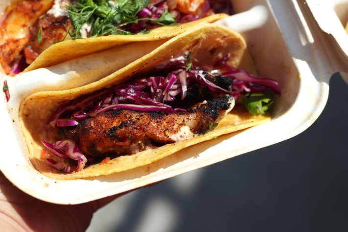 Blackened cod taco from Simmzy's in Manhattan Beach. Photo by Cesar Hernandez.