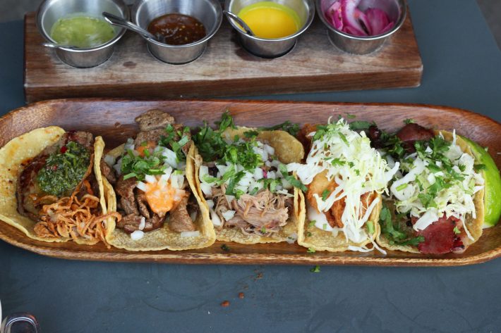 Taco spread from Tacolicious in Manhattan Beach. Photo by Cesar Hernandez.