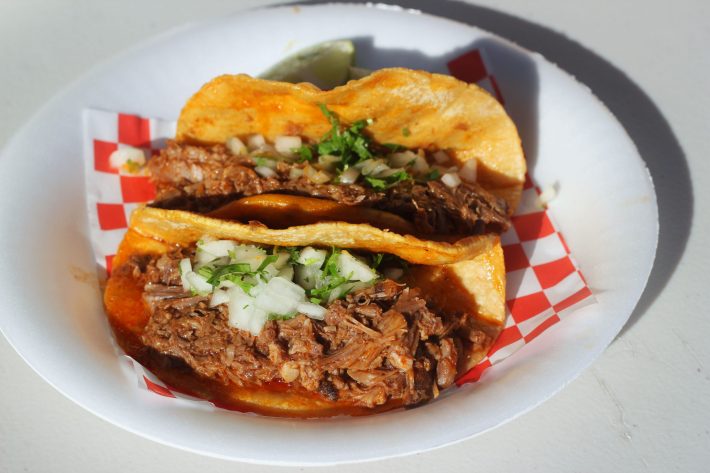 Tacos dorados from La Autentica Birrieria. Photo by Cesar Hernandez.