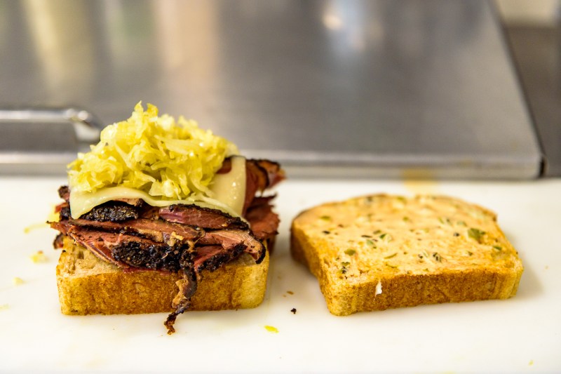A reuben sandwich at Uptown Provisions.