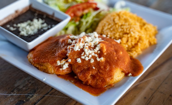 Tortitas de camarón at Venice Bakery. Photo by Memo Torres for L.A. TACO.