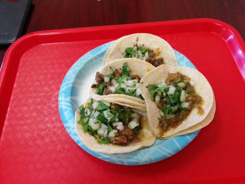 Chile Verde Tacos at Pancho's Tacos. Photo via Yelp. 