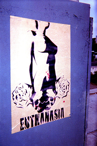 Euthansia Stencil poster Venice Beach