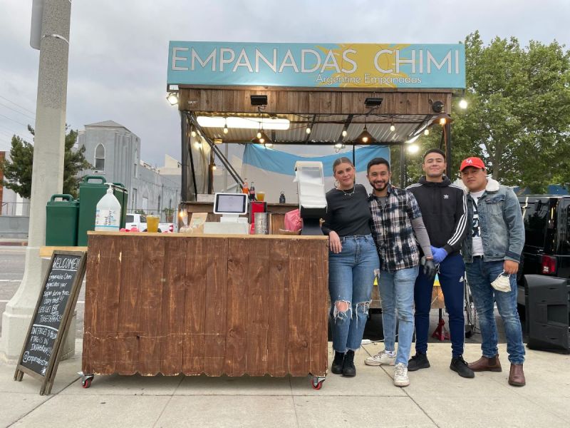 Janet Flores, Javier Flore, Josue Gutierrez and Napoleon Tecum at Empanadas Chimi