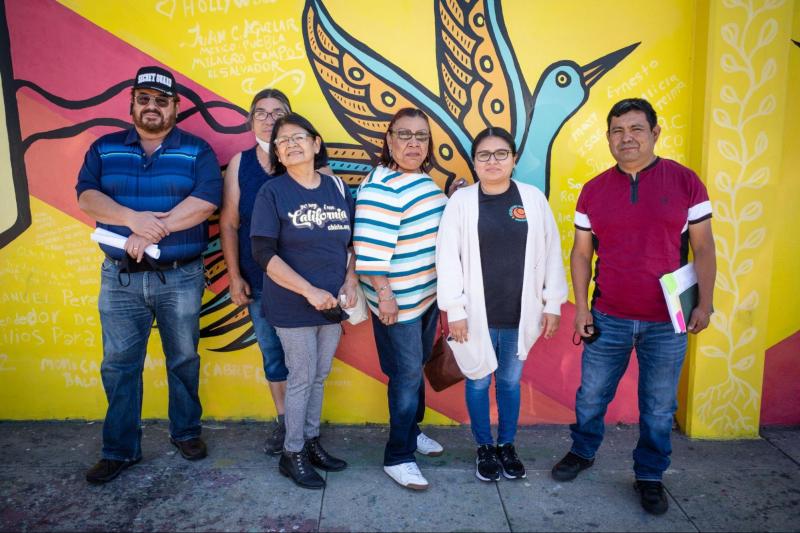Cesar Benitez is pictured on the left alongside other vendors who are part of the California Street Vendors Campaign. Photo courtesy: The California Street Vendor Campaign.