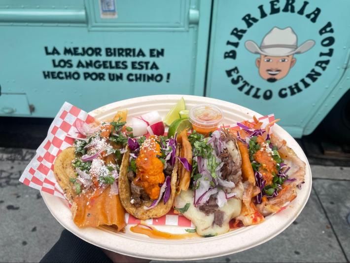 Birria tacos from Chinaloa L.A. Photo by Vladimir Santos for L.A. TACO.
