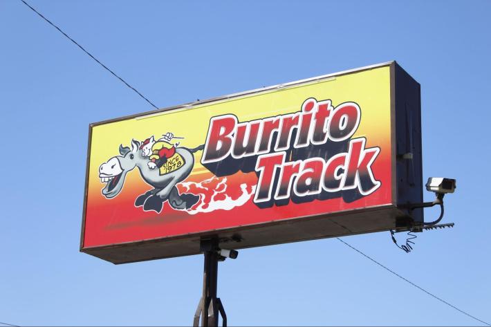 Burrito Track billboard.