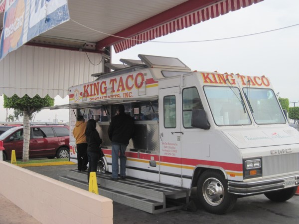 King Taco's OG truck in East L.A. location. Photo from the L.A. TACO archives.