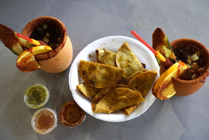 Plate of tacos at La Salsa.