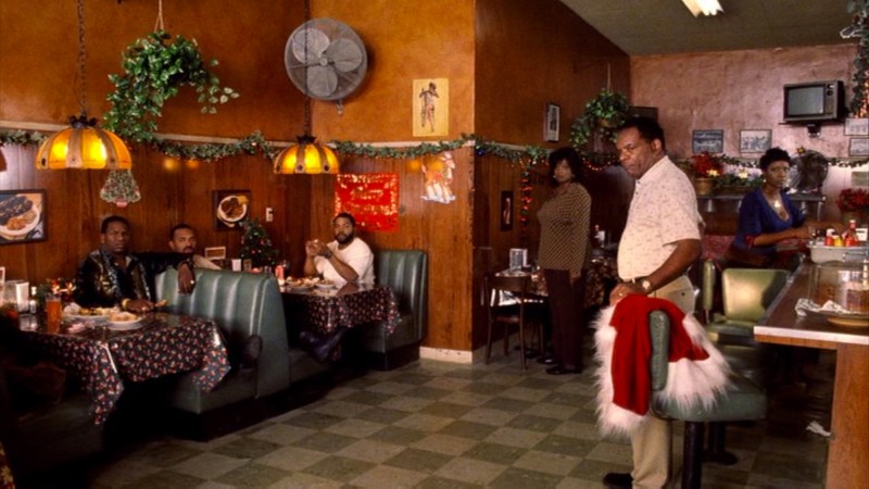 The Jones family inside Bros. Bar-B-Q. Photo via New Line Cinema.