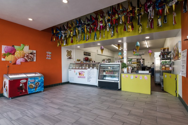 Inside Brain Freeze, the former site of Bros. Bar-B-Q. Photo by Jared Cowan for L.A. TACO.