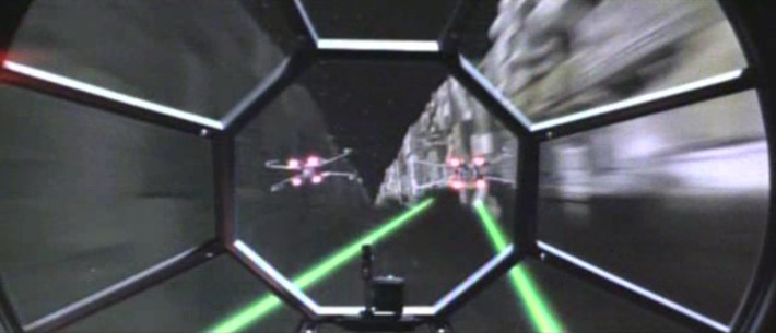 Inside the Death Star trench. Photo via Lucasfilm Ltd.