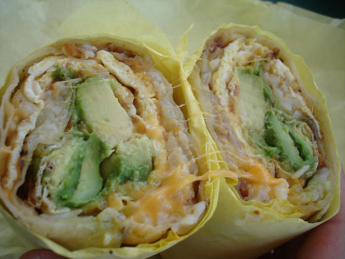 Breakfast Burrito (Veggie add avocado)