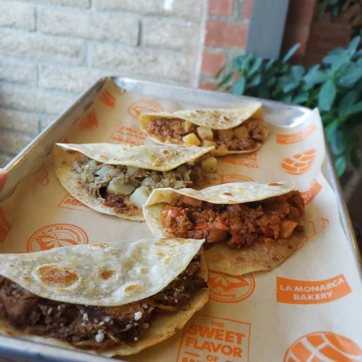 La Monarca's tacos. Photo via La Monarca.