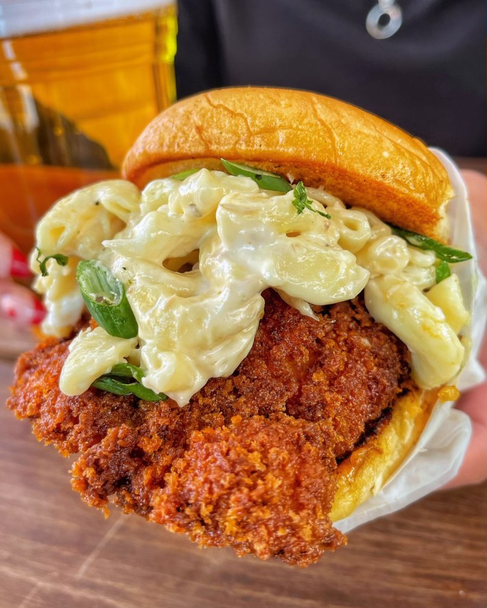 Chicken sandwich at Shootz. Photo via Shootz.