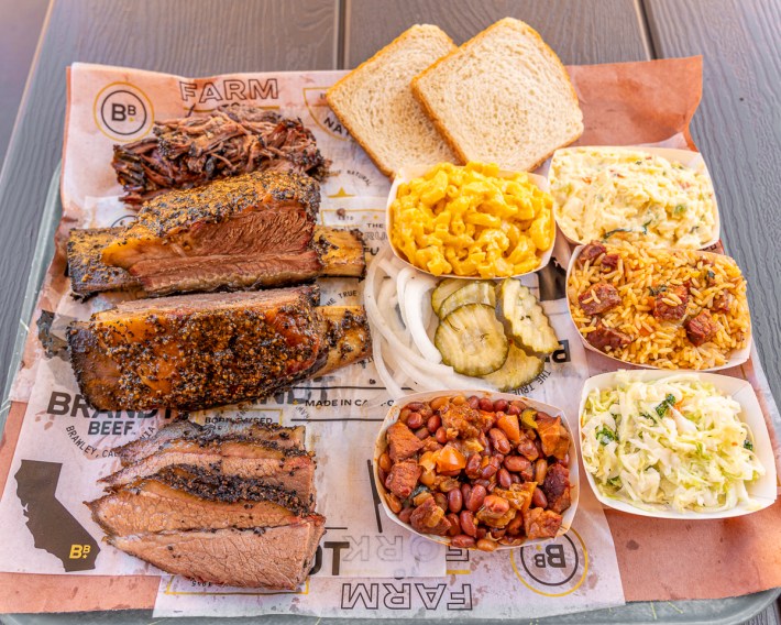 A BBQ plate full of Halal beef at Ray's.