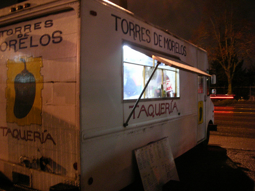 Taco Truck in Portland, Photo by Kevin Crumbs